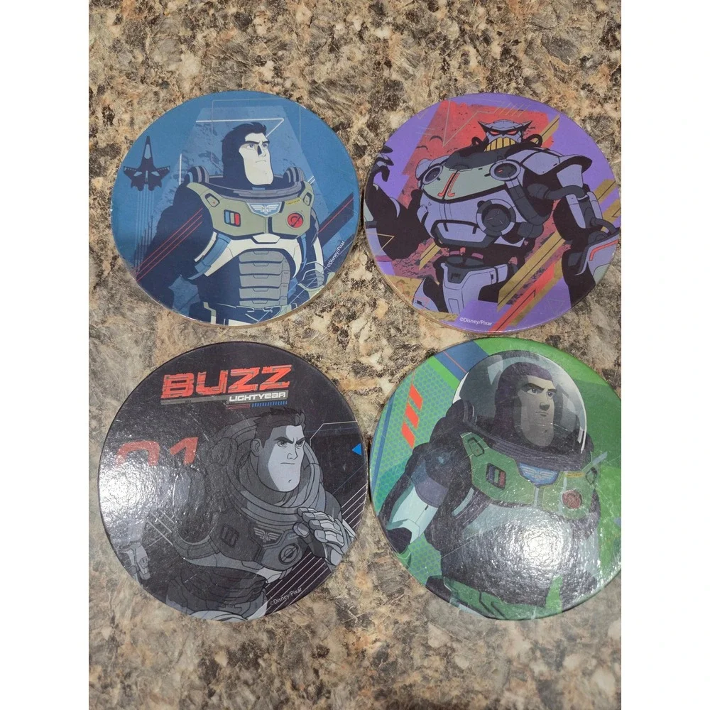 Disney Lightyear Buzz Cork Coaster Set of 4, Drink Mats